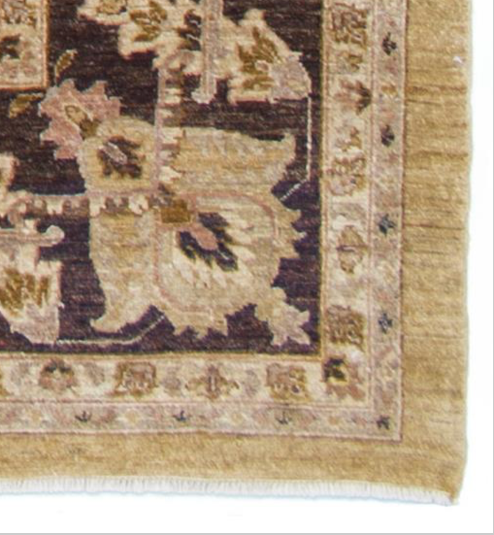 Indigo Collection - 9' 10" x 14' 01" (10' x 14') Wool Camel & Black Classic Tribal Area Rug - Hand Knotted Area Rug