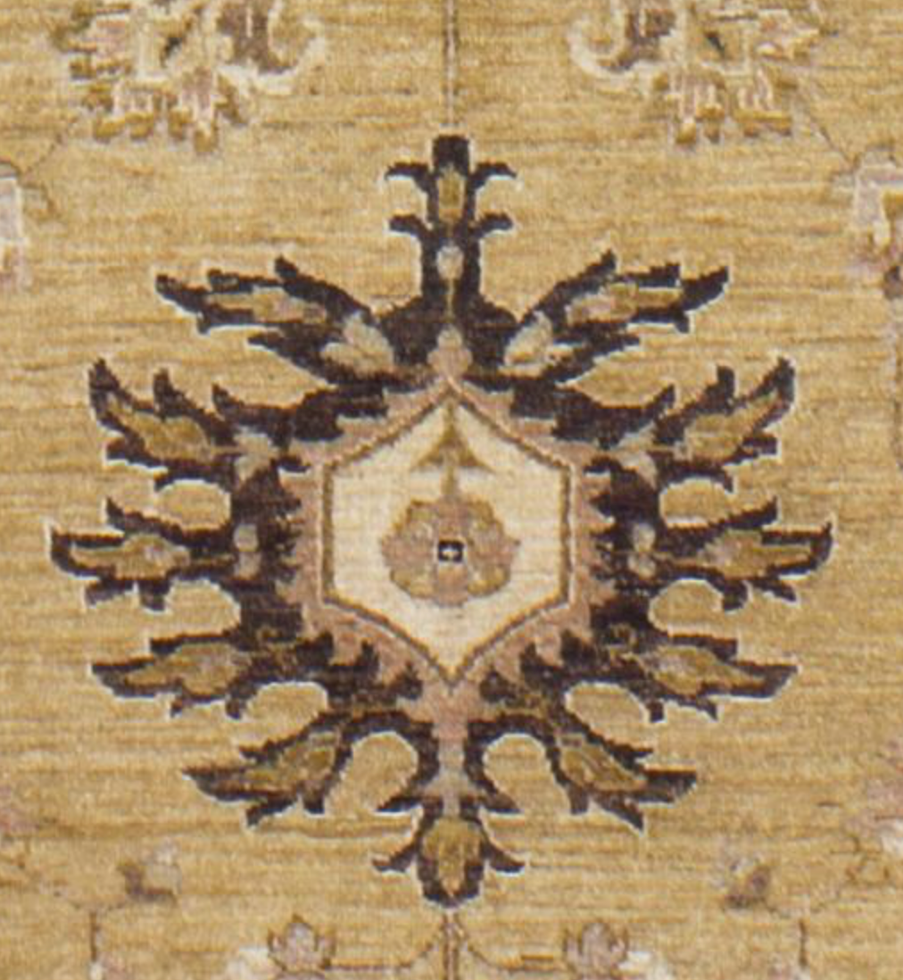 Indigo Collection - 9' 10" x 14' 01" (10' x 14') Wool Camel & Black Classic Tribal Area Rug - Hand Knotted Area Rug