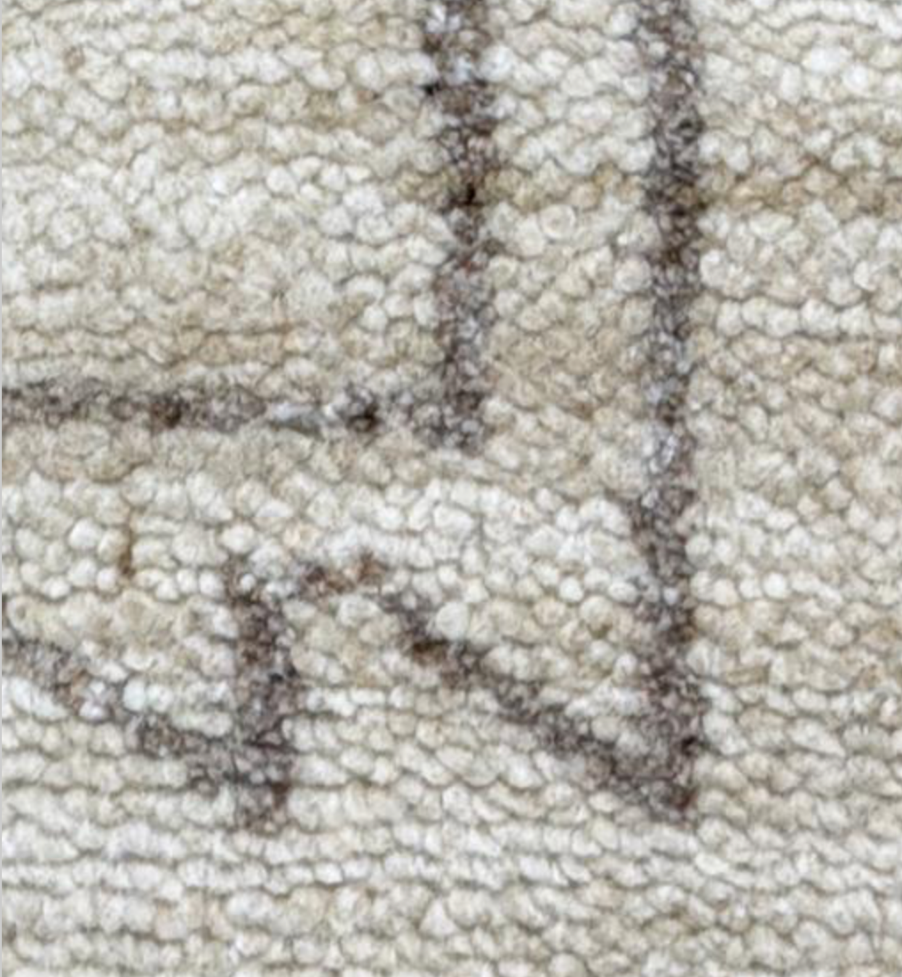 Atlas Collection - 4' 01" x 6' 00" White Ivory Wool Classic Tribal Rug - Hand Knotted Area Rug