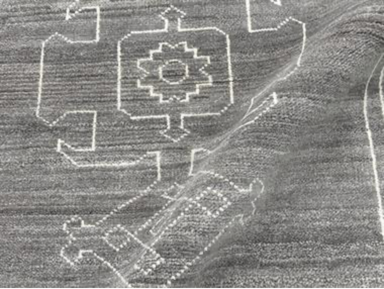 Atlas Collection - 4' x 6' - Black Grey Wool Classic Tribal Rug - Hand Knotted Area Rug