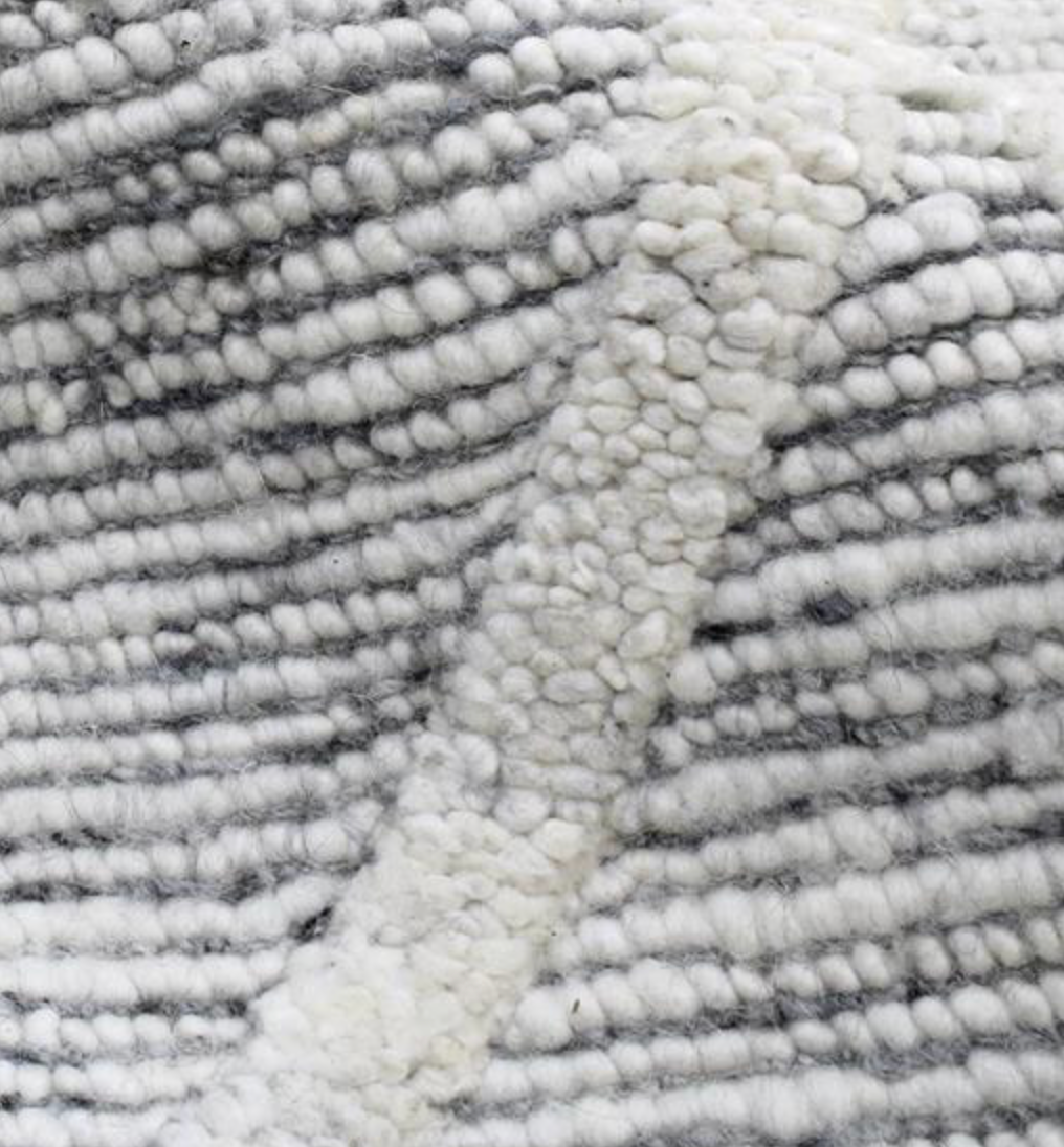 Atlas Collection - 12'x15' - 9'x12' - 8'x10' Area Rug - 3'x5' Rug & 2'x3' Mats - Grey & Ivory Wool Classic Tribal Rug - Hand Knotted Area Rug