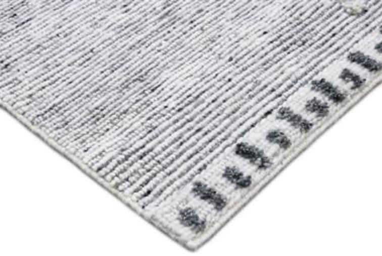 Atlas Collection - 12'x15' - 9'x12' - 8'x10' Area Rug - 3'x5' Rug & 2'x3' Mats - Grey & Ivory Wool Classic Tribal Rug - Hand Knotted Area Rug