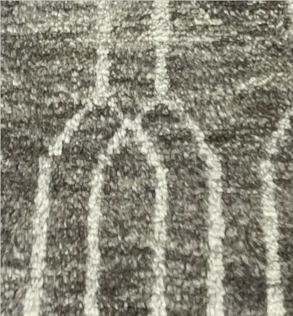 Atlas Collection - 9' 00" x 11' 09"' - Grey & Ivory Wool Rustic Tribal Rug - Hand Knotted Area Rug