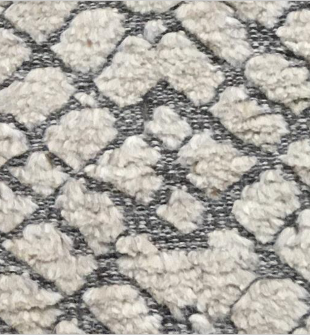 Atlas Collection - 5' 03" x 7' 07" - Ivory & Black Wool Modern Contemporary Rustic Rug - Hand Knotted Area Rug