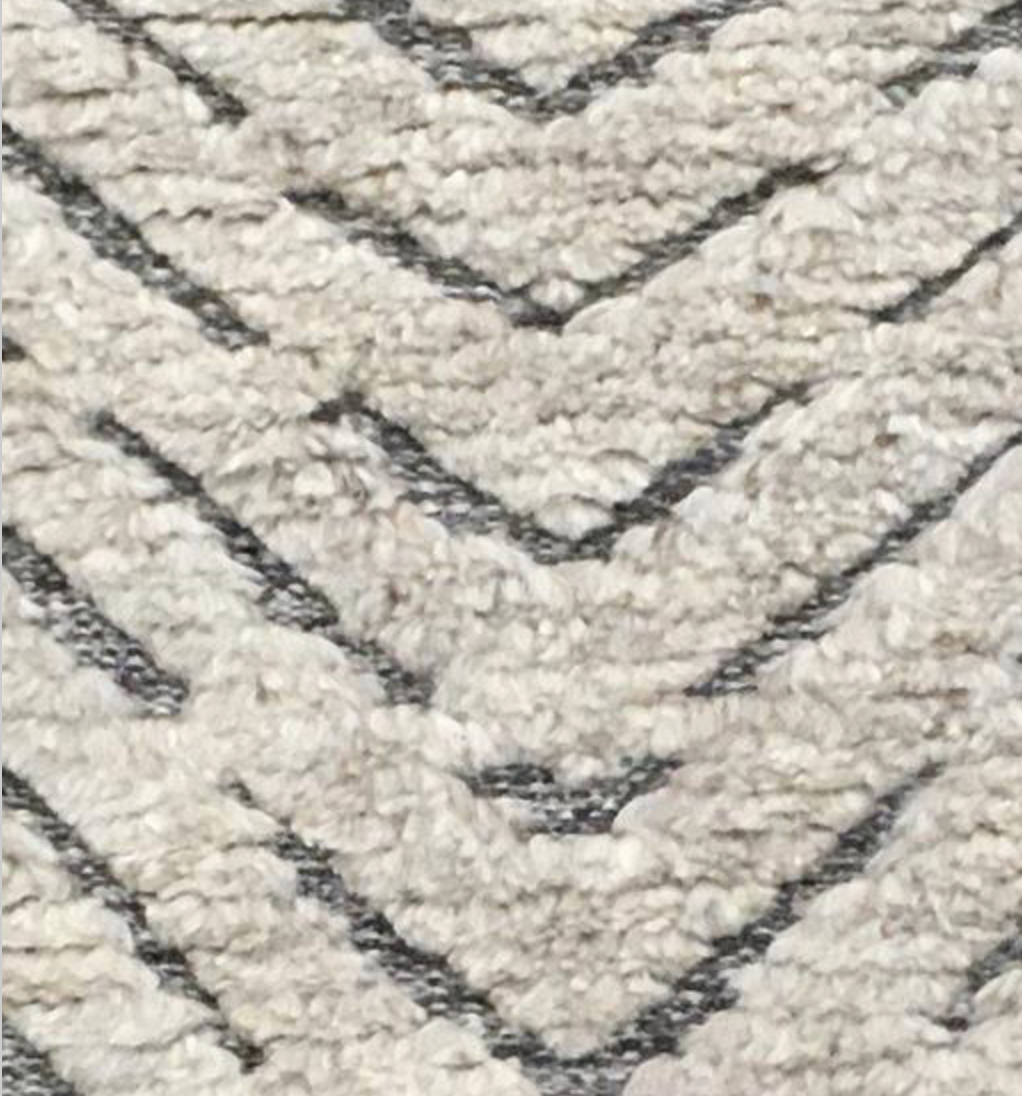 Atlas Collection - 5' 03" x 7' 07" - Ivory & Black Wool Modern Contemporary Rustic Rug - Hand Knotted Area Rug