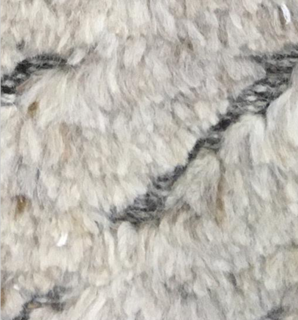 Atlas Collection - 5' 03" x 7' 07" - Ivory & Black Wool Modern Contemporary Rustic Rug - Hand Knotted Area Rug