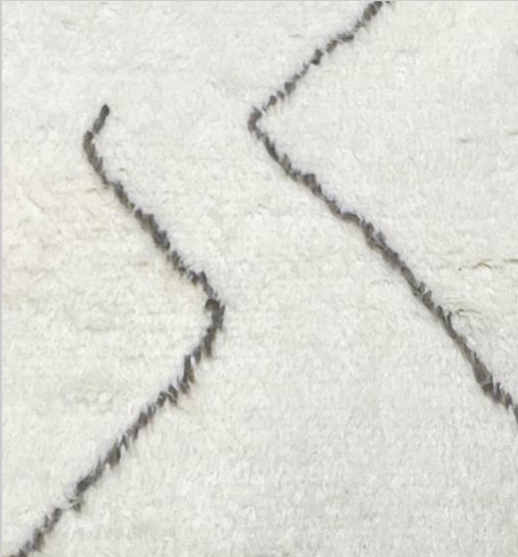Atlas Collection - 2'x3' Mat - 3'x5' Rug - 9'x12' & 12'x15' Area Rugs - Ivory & Brown Wool Moroccan Shag Style Rug - Hand Knotted Area Rug