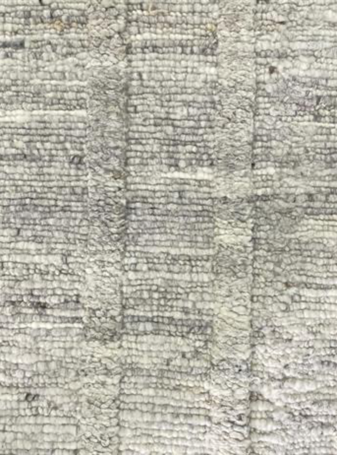 Atlas Collection - 2'x3' Mat - 3'x5' - 5'x8' - 8'x11' - 9'x12' - 10'x14' - 12'x15' Area Rugs - Light Grey Tibetan Weave - Hand Knotted Mats & Area Rugs