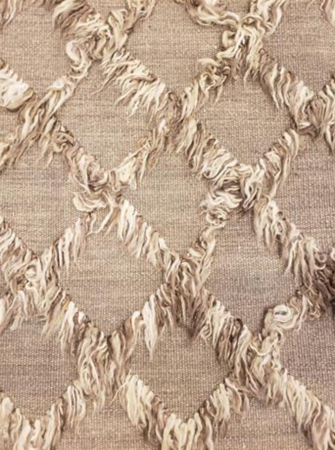 Atlas Collection - 8'x10' - 9'x12' - 10'x14' - Brown Wool Flat Weave & Shag Area Rugs - Hand Knotted Area Rugs