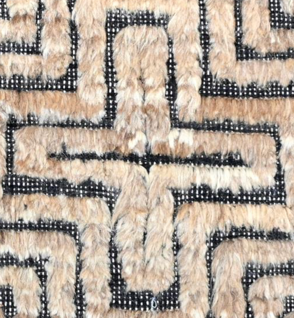 Souf Collection - 2'x3' Mats - 8'x10' & 10'x14' - Wool Moroccan Shag Style - Brown & Black - Hand Made Woven Area Rugs & Mats