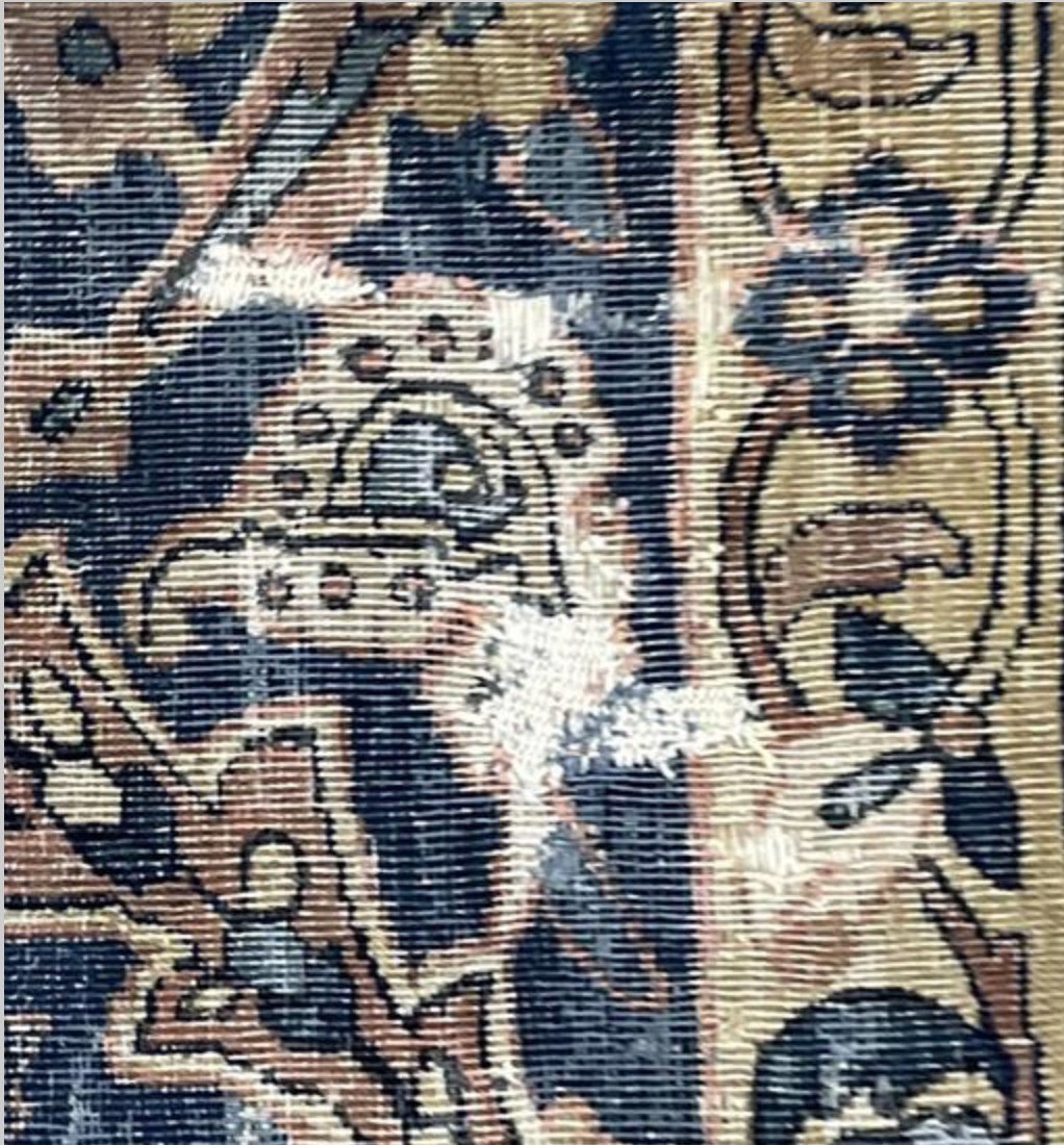 Persian Antique Kerman - 8' 07" x 11' 08" - Brown & Blue - Hand Knotted Antique Persian Wool Kerman Rug - Traditional Classic Antique Rug