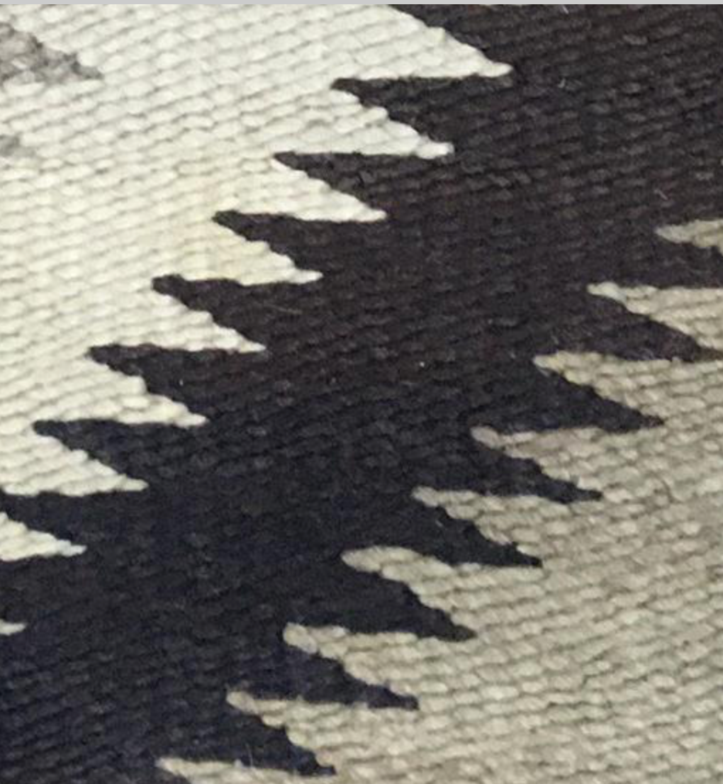 Antique Regional Navajo Rug Circa 1920 - 4' 08" x 7' 10" - Grey Brown Ivory - Hand Woven Antique Navajo Wool Rug - Traditional Classic Antique Rug