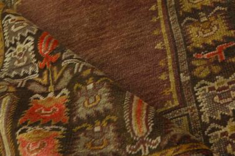 Antique Turkish Prayer Rug - 3' 04" x 4' 09" - Brown Grey Red - Hand Knotted Antique Wool Turkish Prayer Rug - Traditional Classic Antique Rug