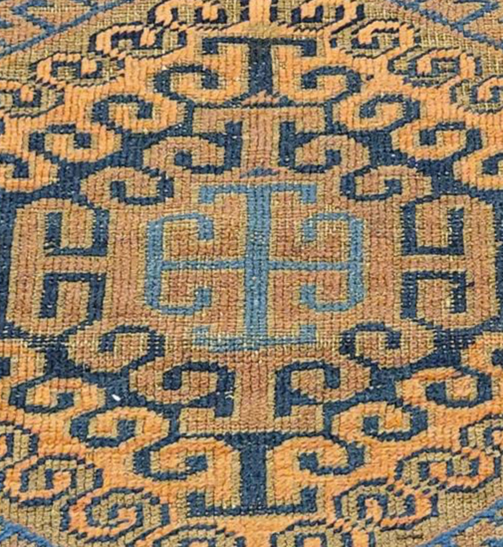 Persian Antique Aimaq Balouch - 3' 00" x 6' 00" - Brown Blue Ivory - Hand Knotted Antique Persian Wool Aimaq Balouch Rug - Traditional Classic Rug