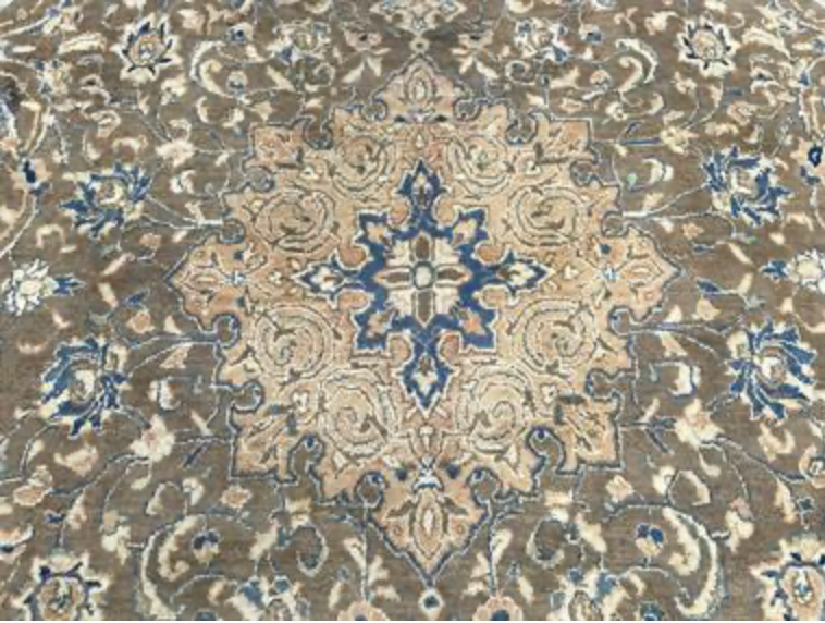 Vintage Persian Mahal Rug -  9' 07" x 13' 00" - Brown & Grey - Hand Knotted Persian Mahal Wool Rug - Traditional Classic Vintage Rug
