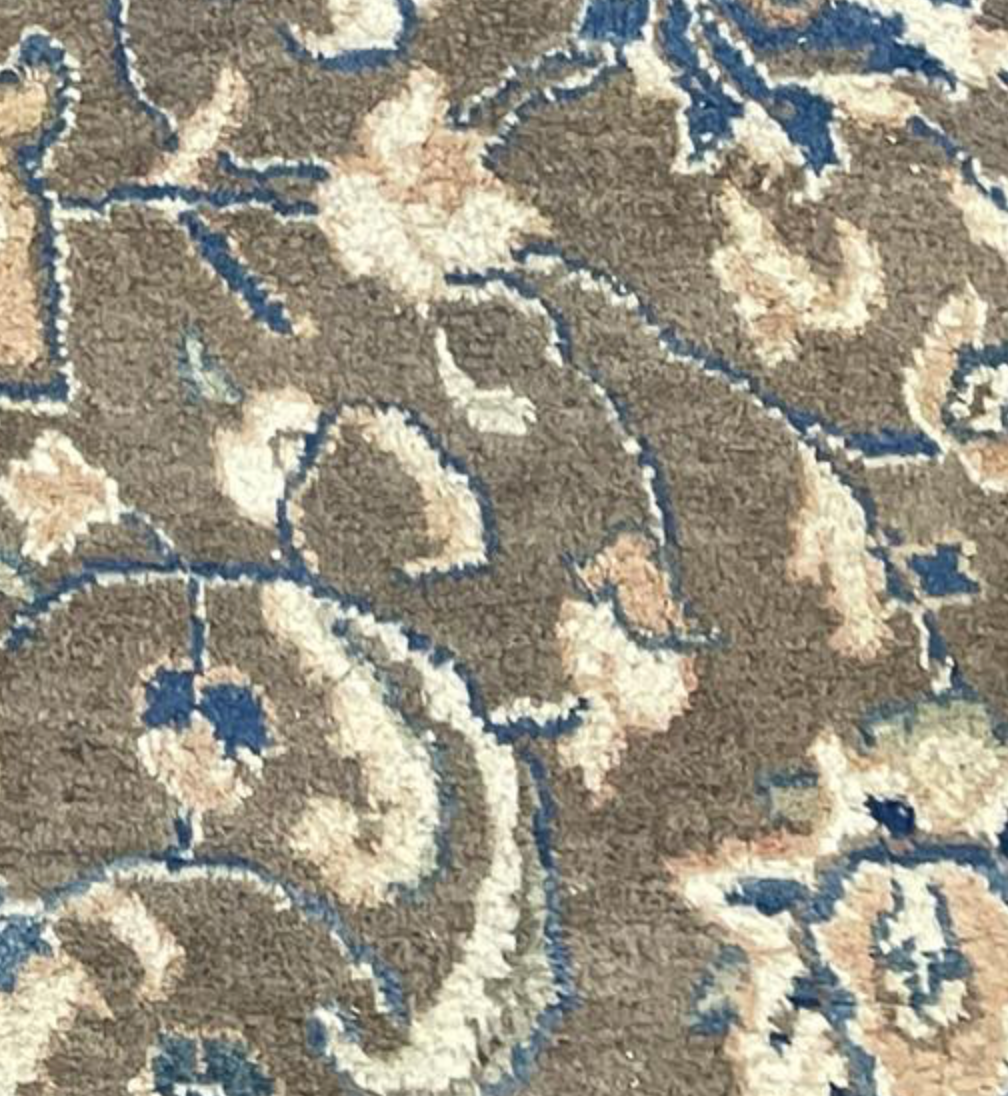 Vintage Persian Mahal Rug -  9' 07" x 13' 00" - Brown & Grey - Hand Knotted Persian Mahal Wool Rug - Traditional Classic Vintage Rug