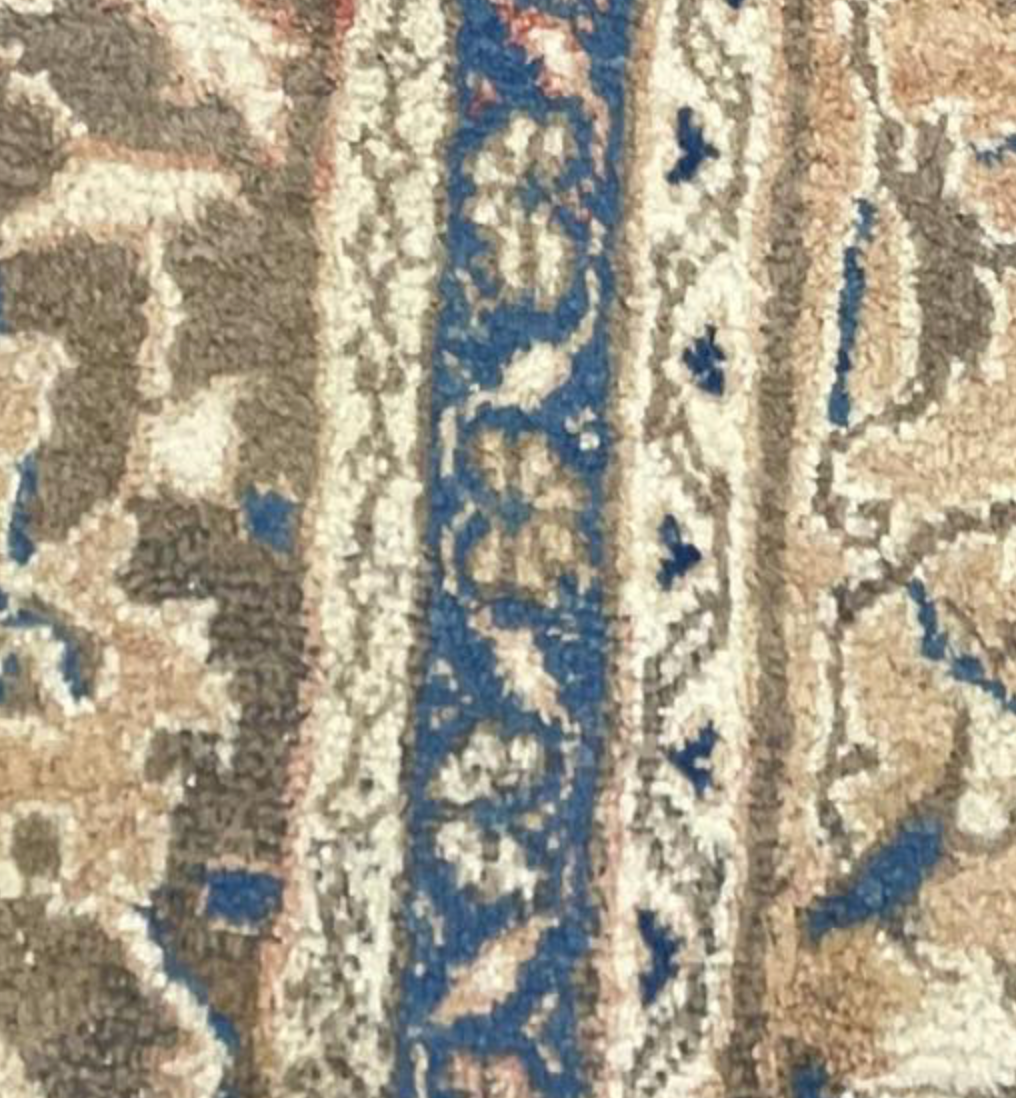 Vintage Persian Mahal Rug -  9' 07" x 13' 00" - Brown & Grey - Hand Knotted Persian Mahal Wool Rug - Traditional Classic Vintage Rug
