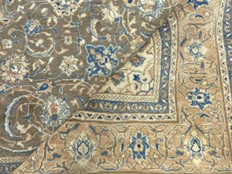 Vintage Persian Mahal Rug -  9' 07" x 13' 00" - Brown & Grey - Hand Knotted Persian Mahal Wool Rug - Traditional Classic Vintage Rug