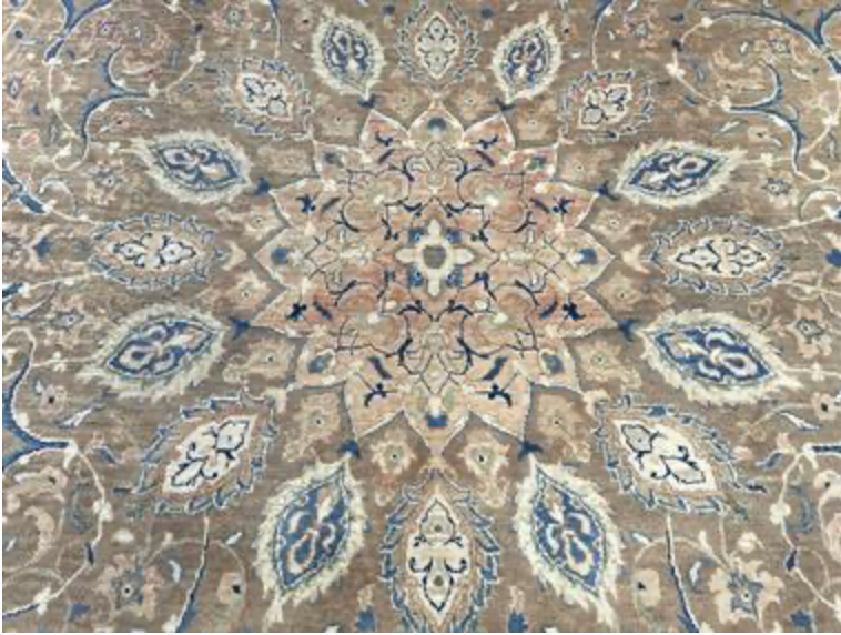 Vintage Persian Mahal Rug -  9' 09" x 13' 01" - Camel & Peach - Hand Knotted Persian Mahal Wool Rug - Traditional Classic Vintage Rug