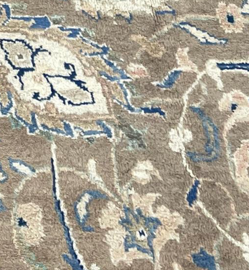 Vintage Persian Mahal Rug -  9' 09" x 13' 01" - Camel & Peach - Hand Knotted Persian Mahal Wool Rug - Traditional Classic Vintage Rug