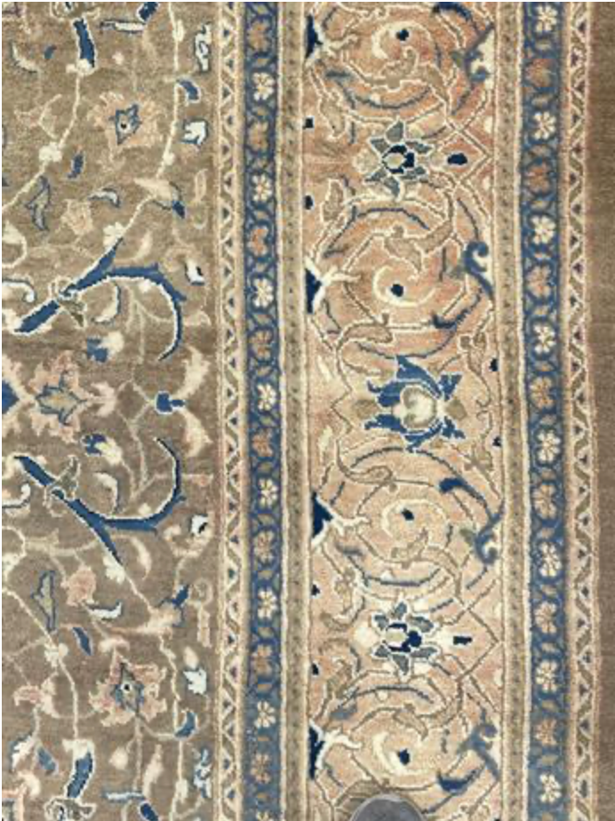 Vintage Persian Mahal Rug -  9' 09" x 13' 01" - Camel & Peach - Hand Knotted Persian Mahal Wool Rug - Traditional Classic Vintage Rug