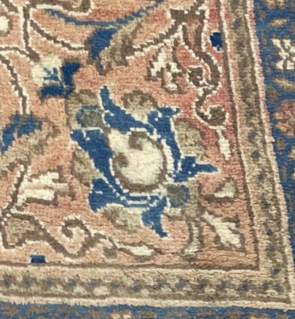 Vintage Persian Mahal Rug -  9' 09" x 13' 01" - Camel & Peach - Hand Knotted Persian Mahal Wool Rug - Traditional Classic Vintage Rug