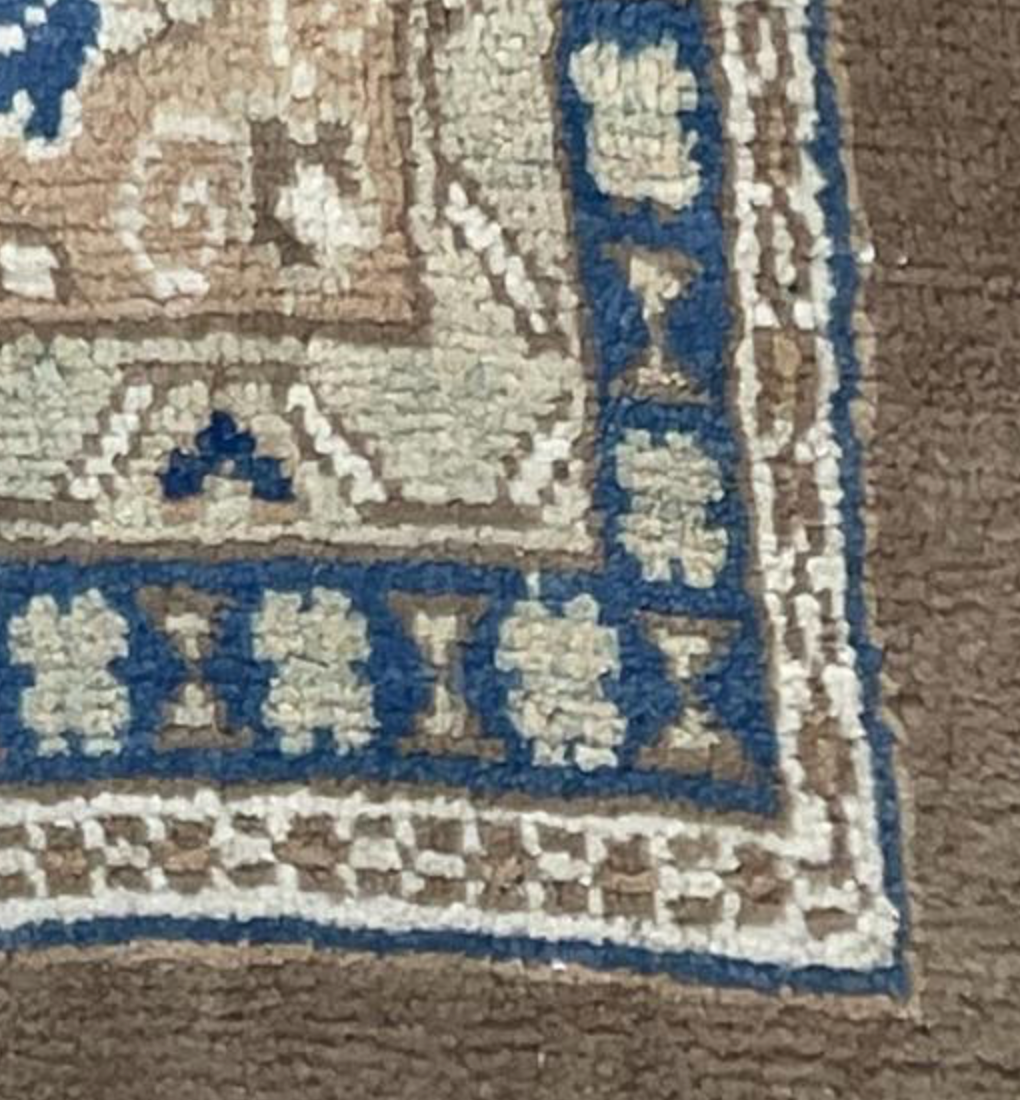 Vintage Persian Mahal Rug -  9' 10" x 13' 04" - Camel & Peach - Hand Knotted Persian Mahal Wool Rug - Traditional Classic Vintage Rug