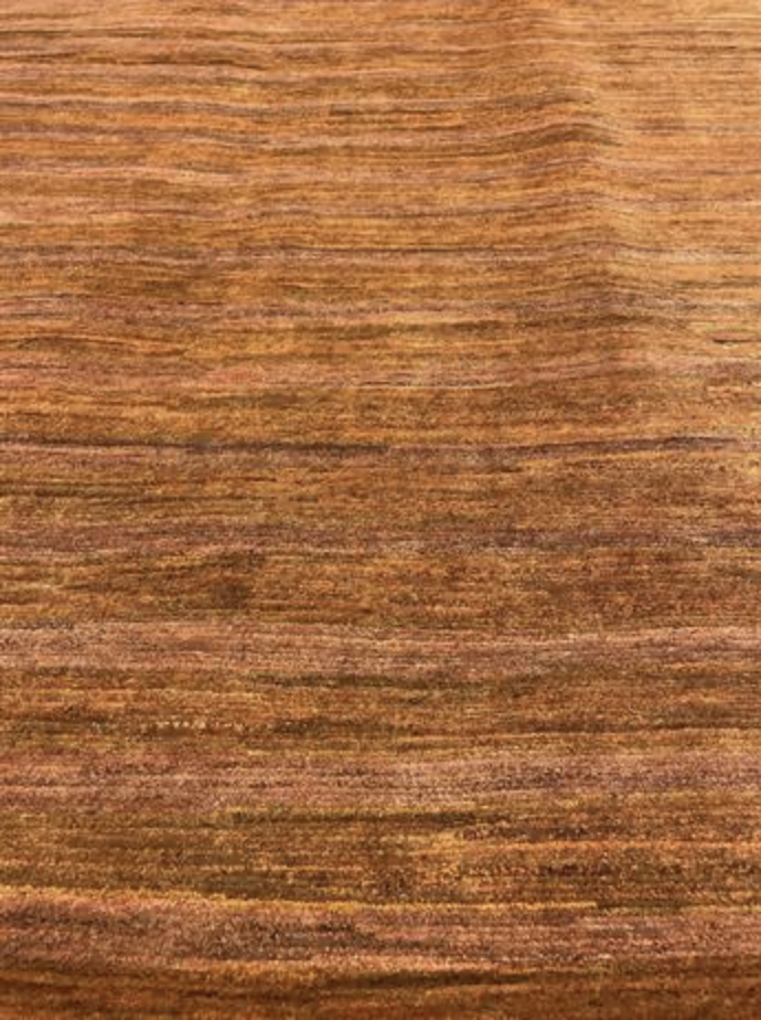 Tibetano Collection Silk & Wool - 10' 00" x 11' 02" - Peach & Rust - Wool & Silk Contemporary Modern Area Rug - Tibet Nepal Rug