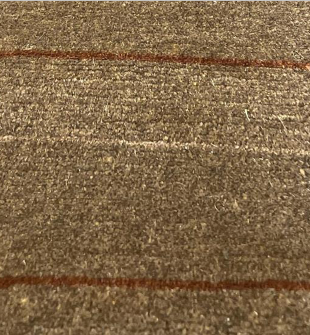 Tibetano Collection Silk & Wool - 5' 09" x 7' 08" - Brown & Rust - Wool & Silk Contemporary Modern Area Rug - Tibet Nepal Rug
