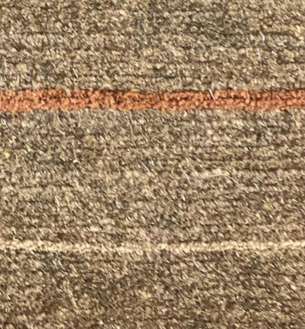 Tibetano Collection Silk & Wool - 5' 09" x 7' 08" - Brown & Rust - Wool & Silk Contemporary Modern Area Rug - Tibet Nepal Rug