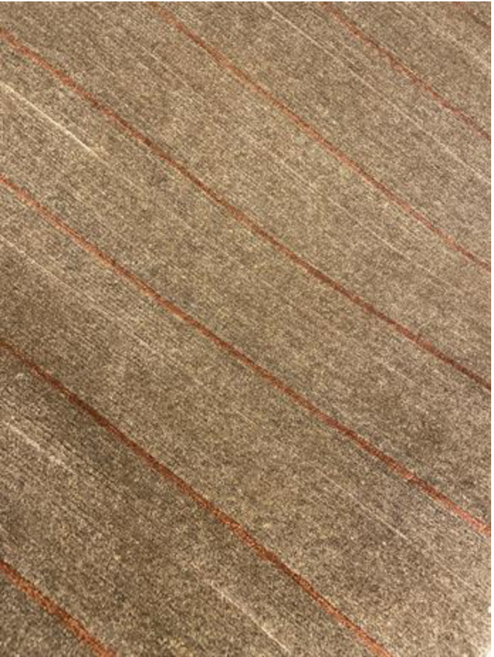 Tibetano Collection Silk & Wool - 5' 09" x 7' 08" - Brown & Rust - Wool & Silk Contemporary Modern Area Rug - Tibet Nepal Rug
