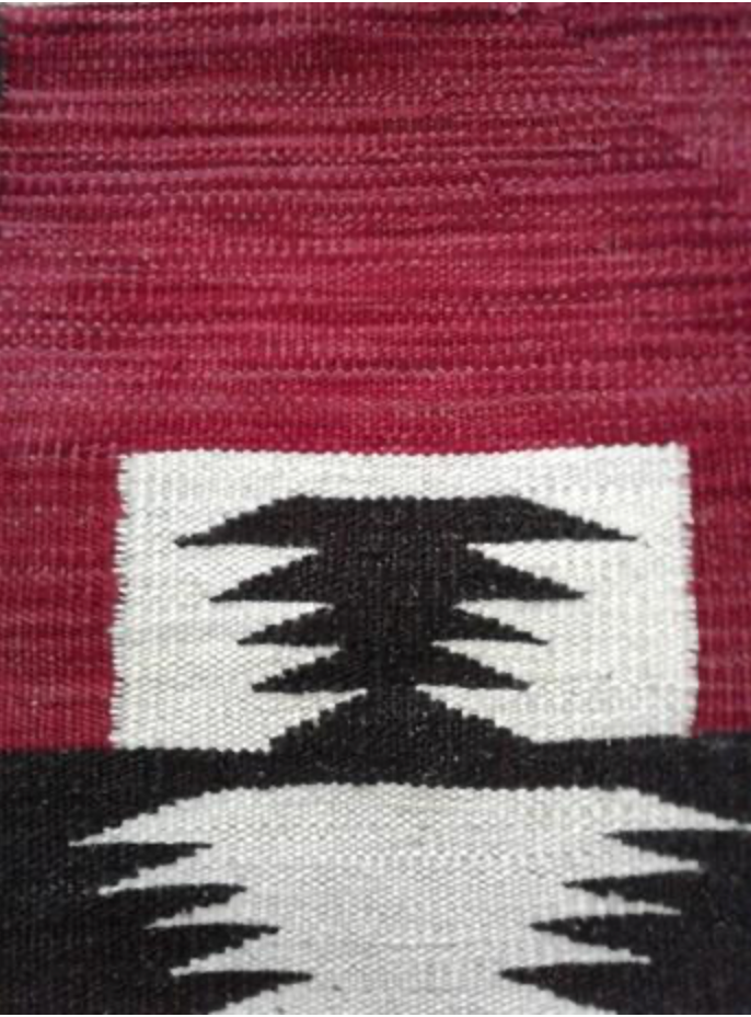 Santafe Collection - 3'x5' 5'x8' 6'x9' 8'x10' 9'x12' 10'x14' - Red White Black - Hand Woven Flat Weave Rug - Southwestern Tribal Rug