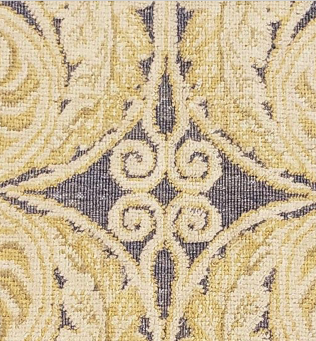 Abadjian Limited Series -  8' 01" x 9' 11" Rug - Beige Gold & Dark Red - Hand Knotted High Low Wool Area Rug - Traditional Classic Romanian Rug