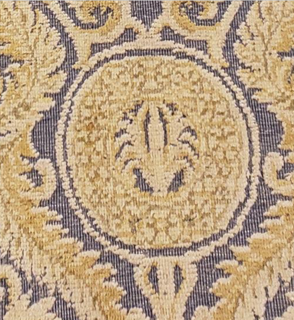 Abadjian Limited Series -  8' 01" x 9' 11" Rug - Beige Gold & Dark Red - Hand Knotted High Low Wool Area Rug - Traditional Classic Romanian Rug