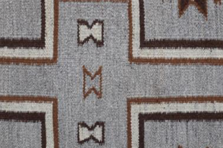 Santafe Collection - 3' x 8' 10' & 12' Runners - Grey Black White & Brown - Hand Woven Flat Weave Runner - Southwestern Tribal Runner