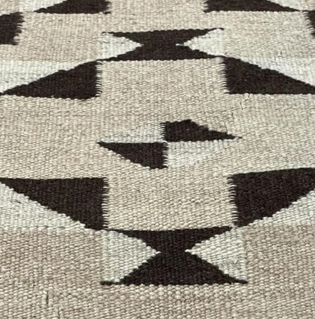 Santafe Collection - 4'x6' 5'x7' 6'x9' Rug - Beige Black White Grey & Brown - Hand Woven Flat Weave Rug - Southwestern Tribal Area Rug