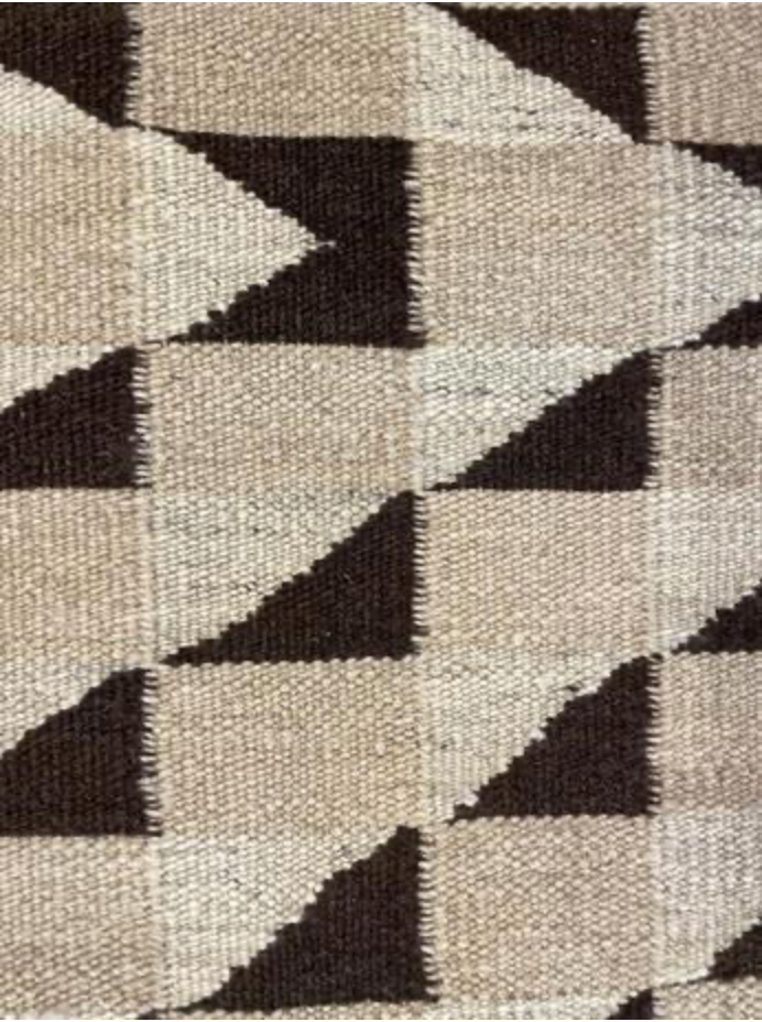 Santafe Collection - 4'x6' 5'x7' 6'x9' Rug - Beige Black White Grey & Brown - Hand Woven Flat Weave Rug - Southwestern Tribal Area Rug