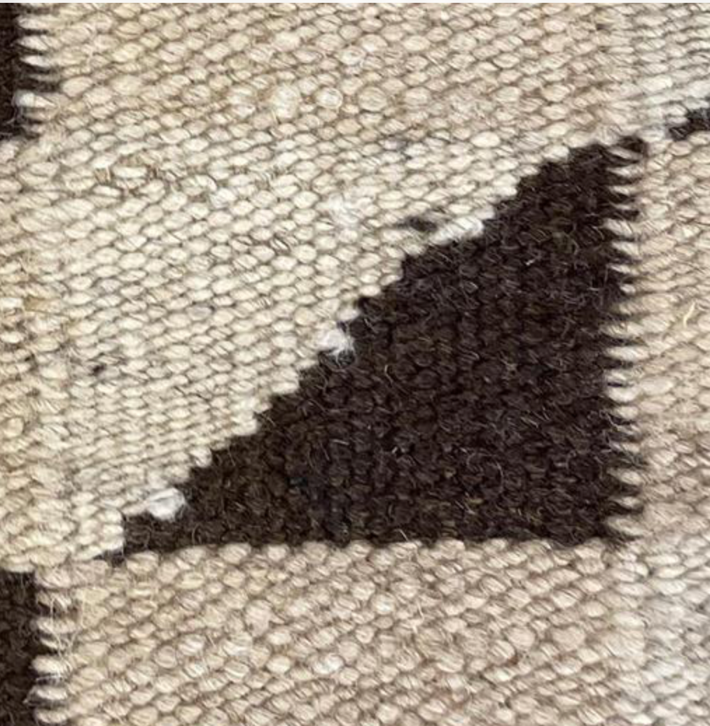 Santafe Collection - 4'x6' 5'x7' 6'x9' Rug - Beige Black White Grey & Brown - Hand Woven Flat Weave Rug - Southwestern Tribal Area Rug