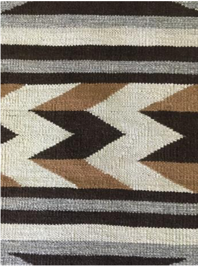 Santafe Collection - 6'x9' & 8'x10' Rug - Grey Brown White & Black - Hand Woven Flat Weave Rug - Southwestern Tribal Area Rug