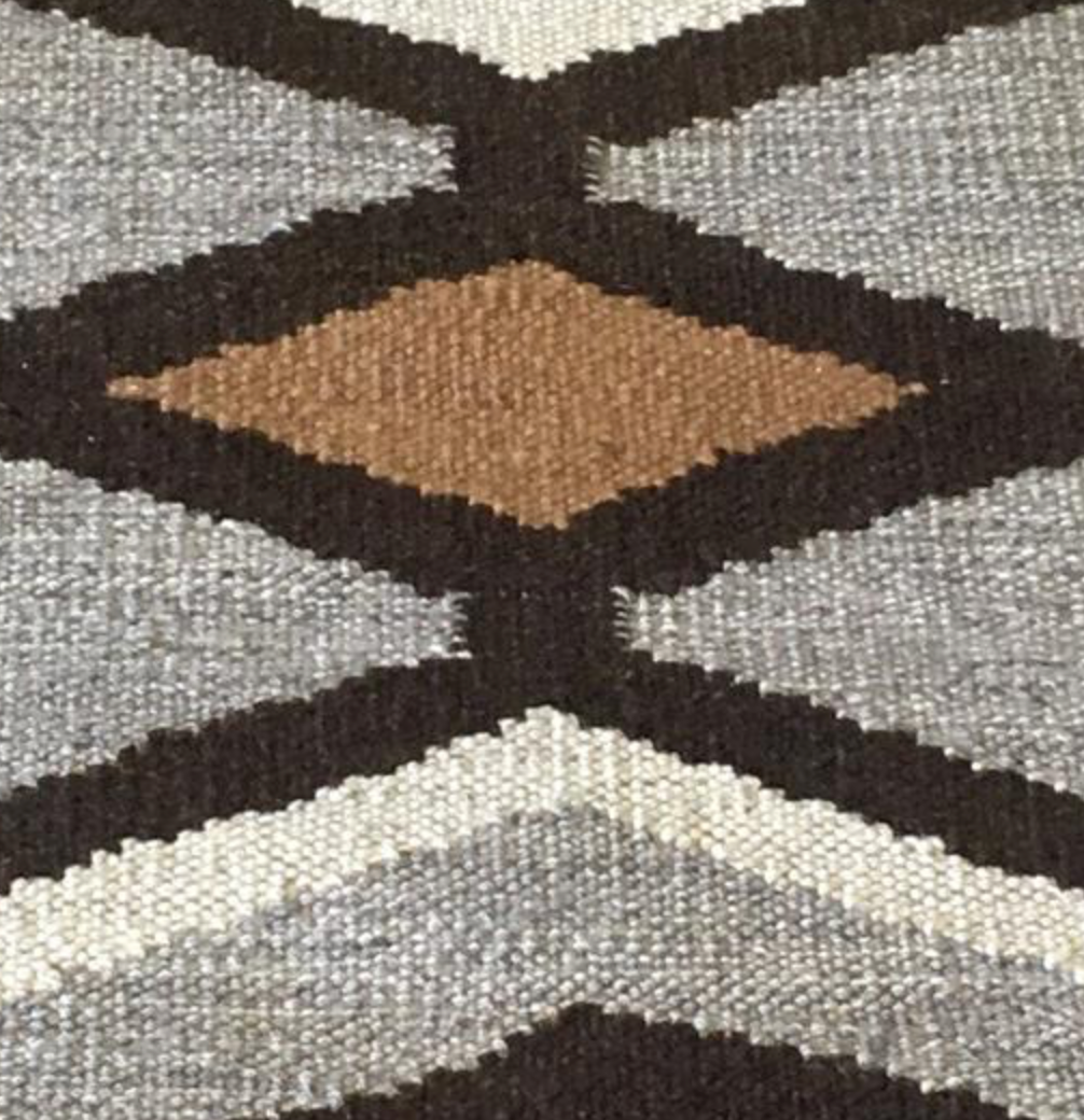 Santafe Collection - 6'x9' & 8'x10' Rug - Grey Brown White & Black - Hand Woven Flat Weave Rug - Southwestern Tribal Area Rug