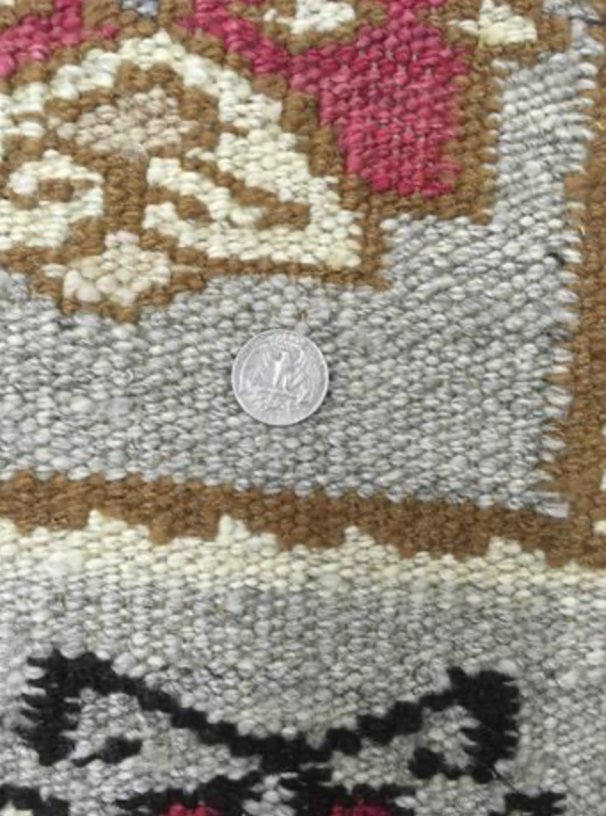 Santafe Collection - 5' 00" x 7' 10" Rug - Grey Black Red Camel - Hand Woven Flat Weave Rug - Southwestern Tribal Area Rug