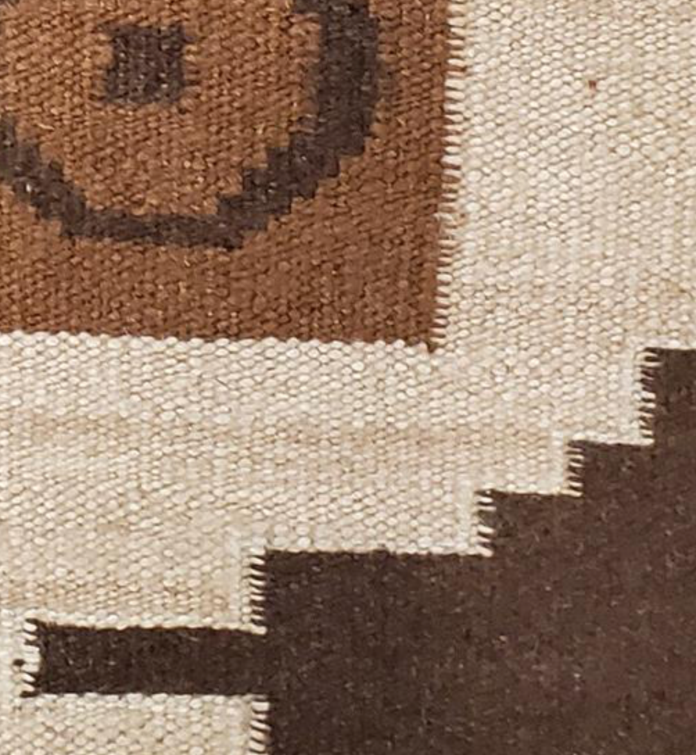 Santafe Collection - 3'x5' 4'x6' 5'x8' 6'x9' 9'x12' Rug - Brown - Hand Woven Flat Weave Rug - Southwestern Tribal Area Rug
