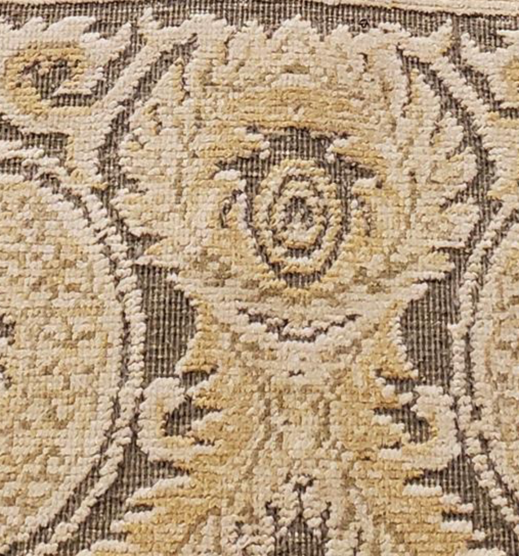 Abadjian Spanish Cuenca - 9' 04" x 11' 09" Rug - Beige & Brown - Hand Knotted Wool Area Rug - Traditional Classic Romanian Rug