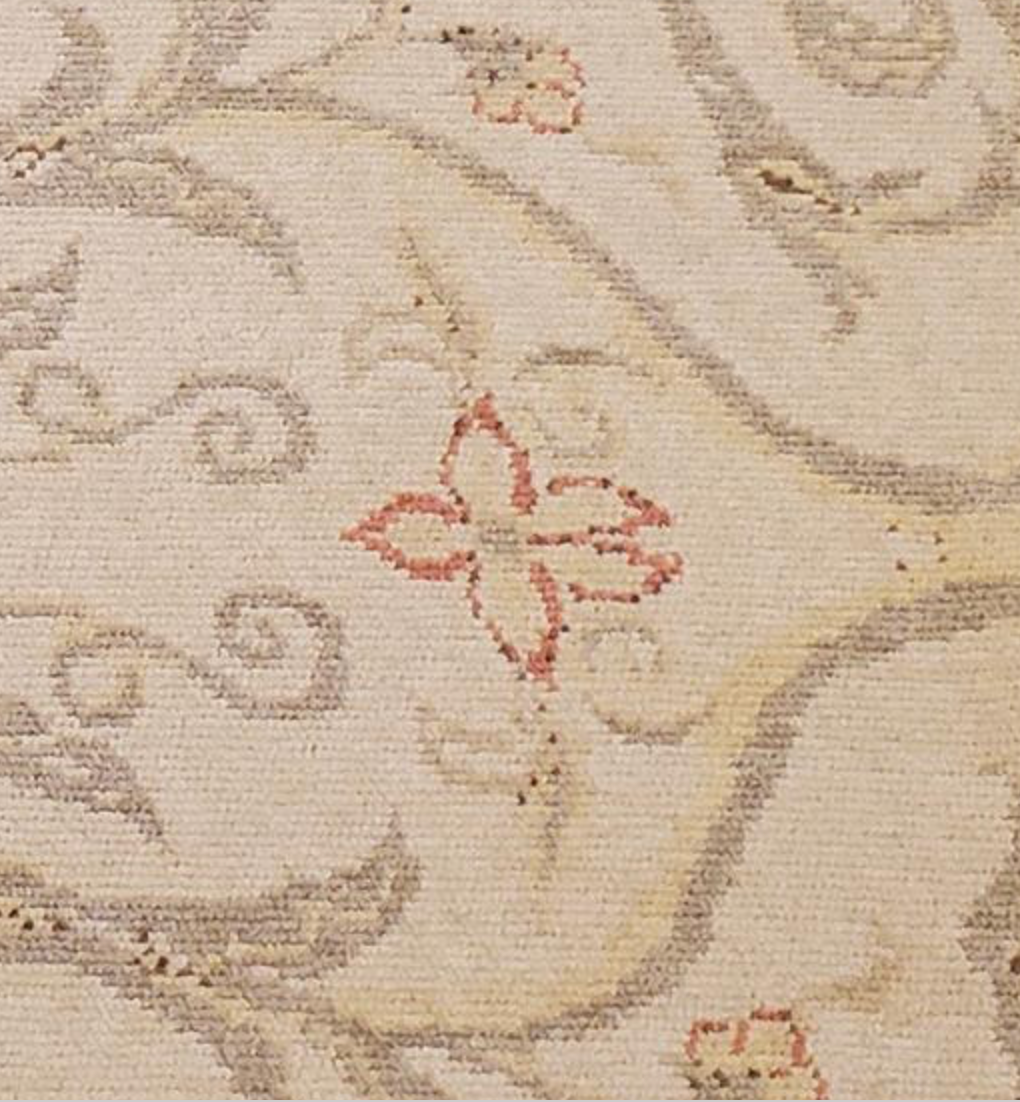 Abadjian Spanish Cuenca -  8' 03" x 10' 05" Rug - Beige Grey/Brown Red - Hand Knotted Wool Area Rug - Traditional Classic Romanian Rug