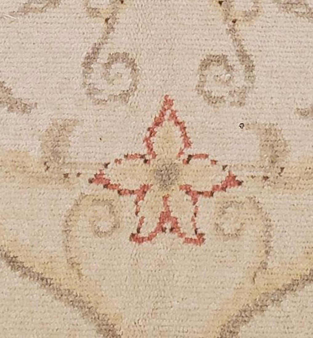 Abadjian Spanish Cuenca -  8' 03" x 10' 05" Rug - Beige Grey/Brown Red - Hand Knotted Wool Area Rug - Traditional Classic Romanian Rug