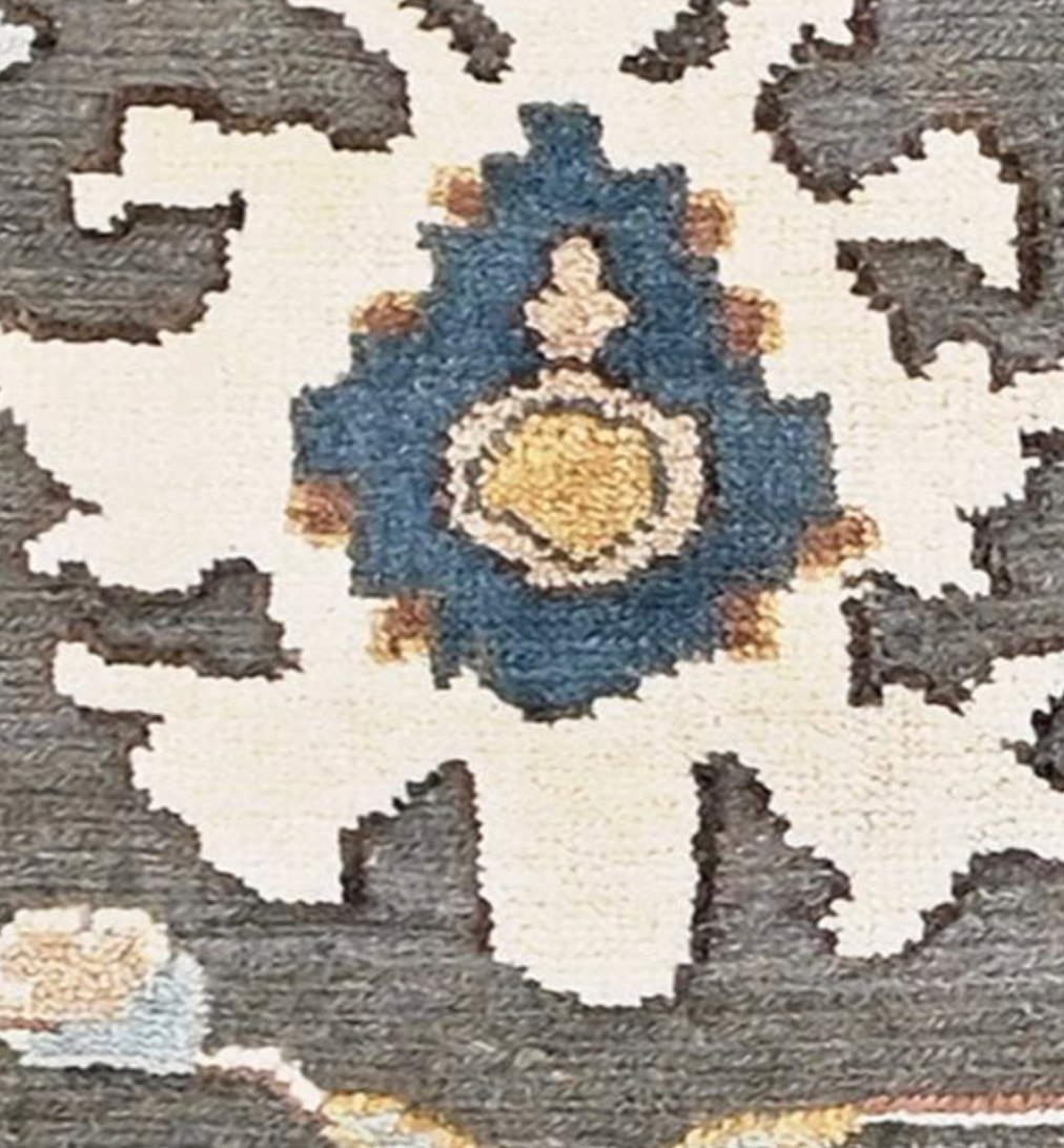 Anatolian Collection - 9' 09" x 13' 09" - Grey Blue Brown - Hand Knotted Wool Area Rug - Traditional Classic Rug