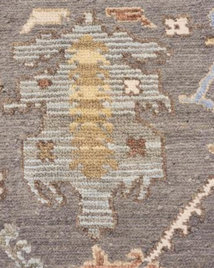 Anatolian Collection - 8' 11" x 12' 00" - Grey Blue Brown - Hand Knotted Wool Area Rug - Traditional Classic Rug