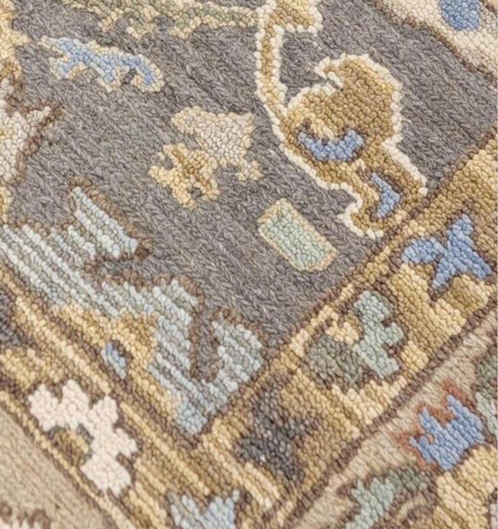 Anatolian Collection - 8' 11" x 12' 00" - Grey Blue Brown - Hand Knotted Wool Area Rug - Traditional Classic Rug