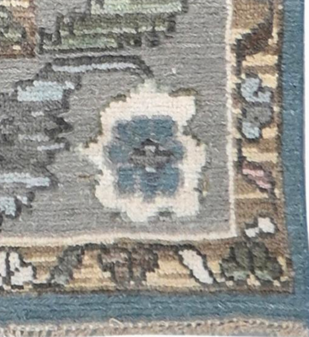 Anatolian Collection - 9' 05" x 12' 02" - Blue & Grey - Hand Knotted Wool Area Rug - Traditional Classic Rug