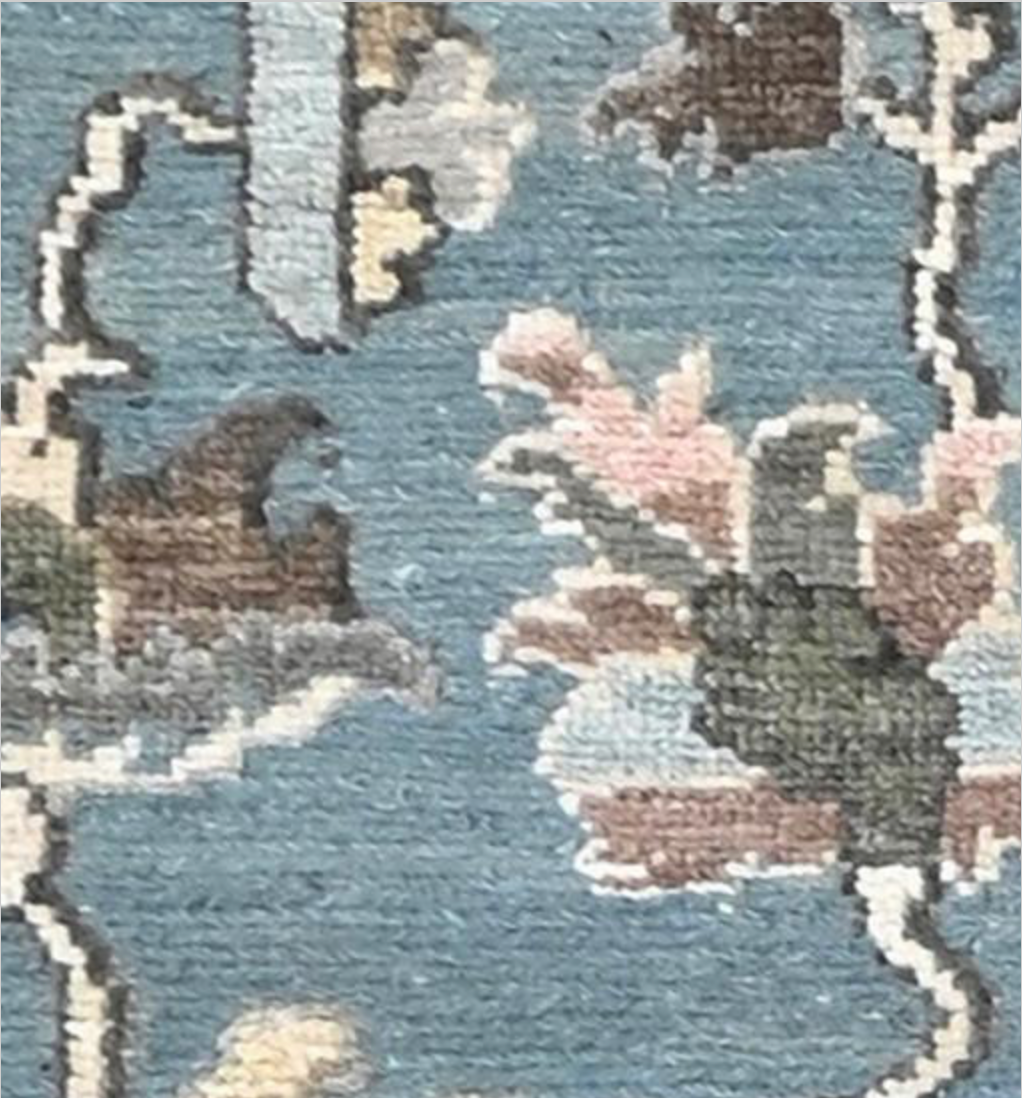 Anatolian Collection - 9' 05" x 12' 02" - Blue & Grey - Hand Knotted Wool Area Rug - Traditional Classic Rug